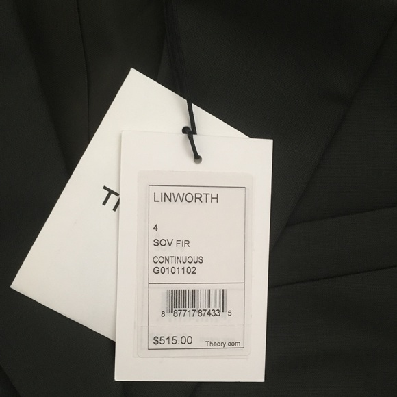 Theory Linworth Continuous Wool Blazer in Green